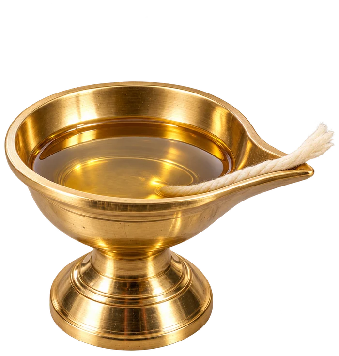 Brass diya