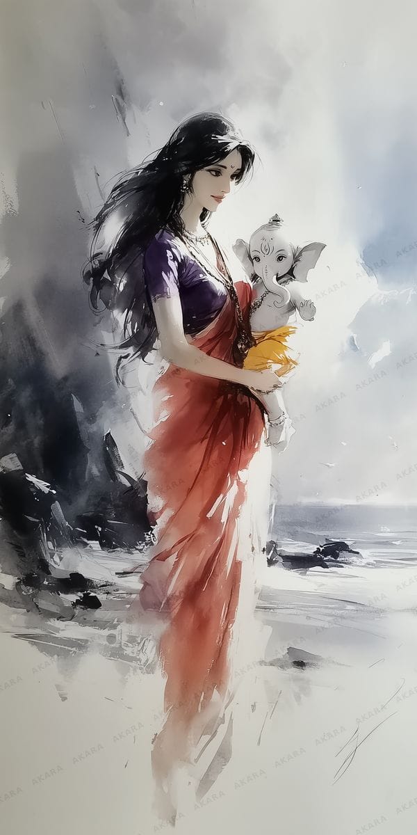 Parvati with Bal Ganesha