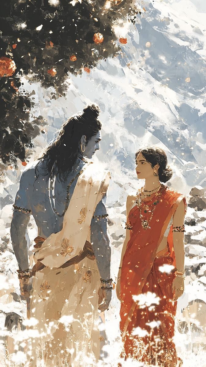 Shiva–Parvati on Kailash