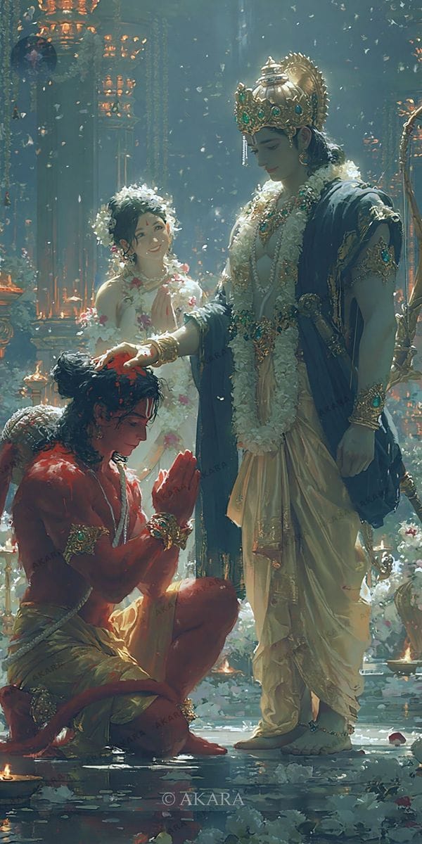 Rama Blessing Hanuman