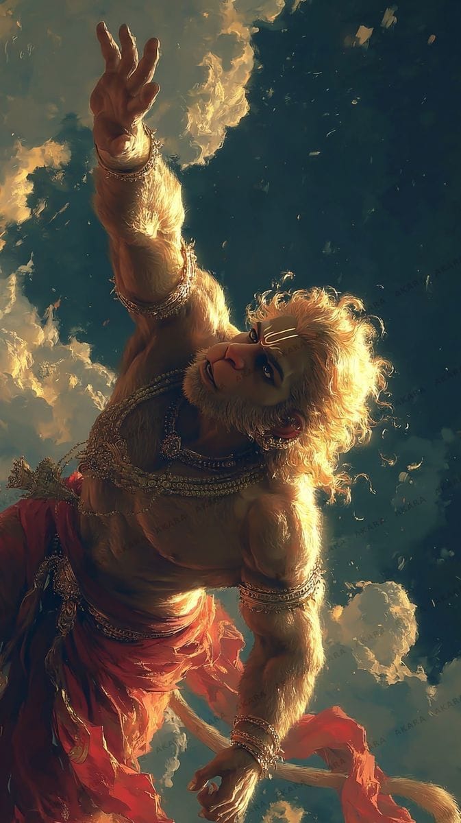 Hanuman Leaping Skyward