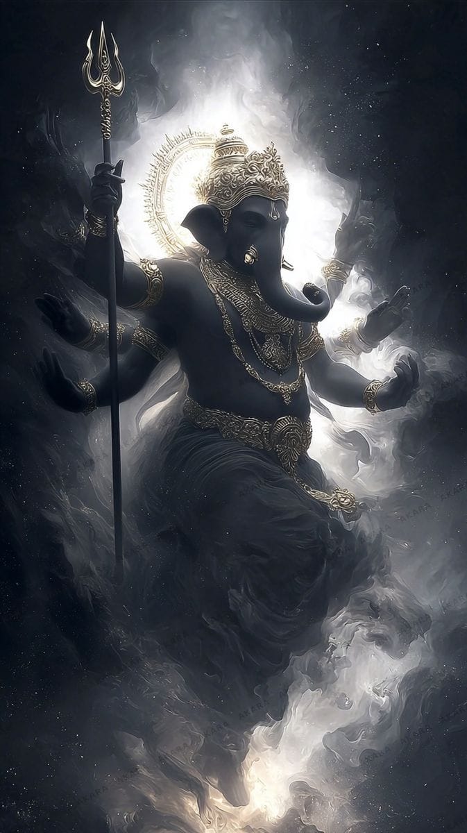 Ganesha with Trishul