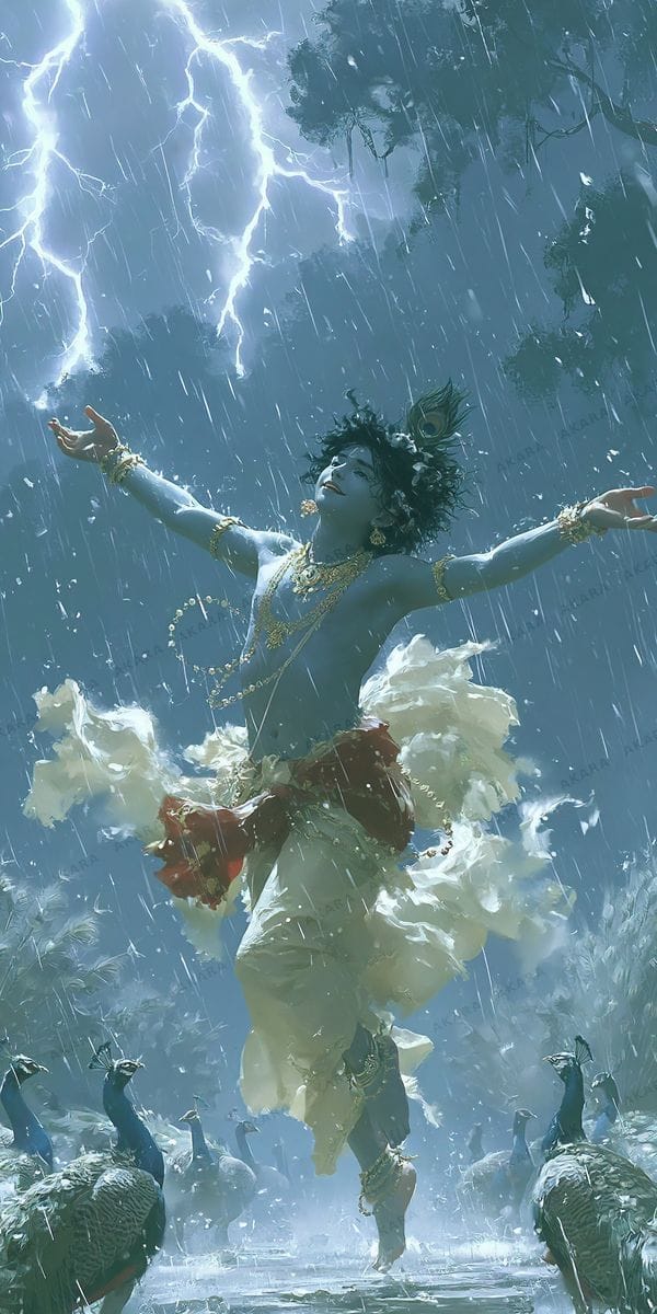 Krishna in the Rain