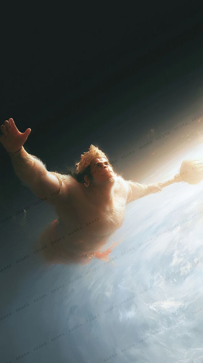 Hanuman in Flight