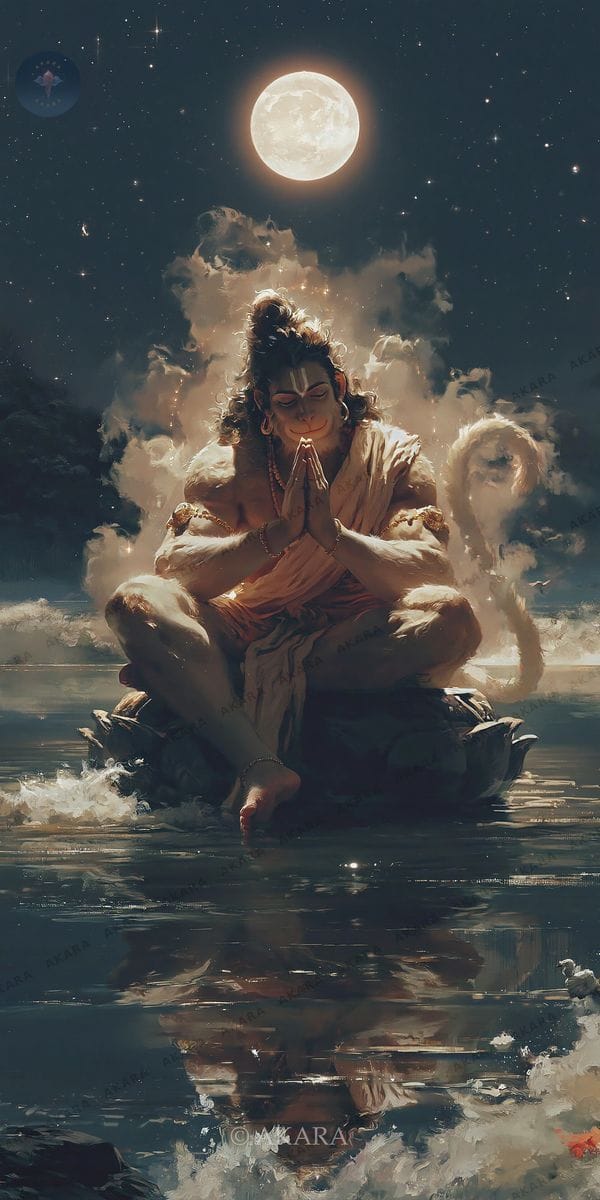 Hanuman in Dhyana