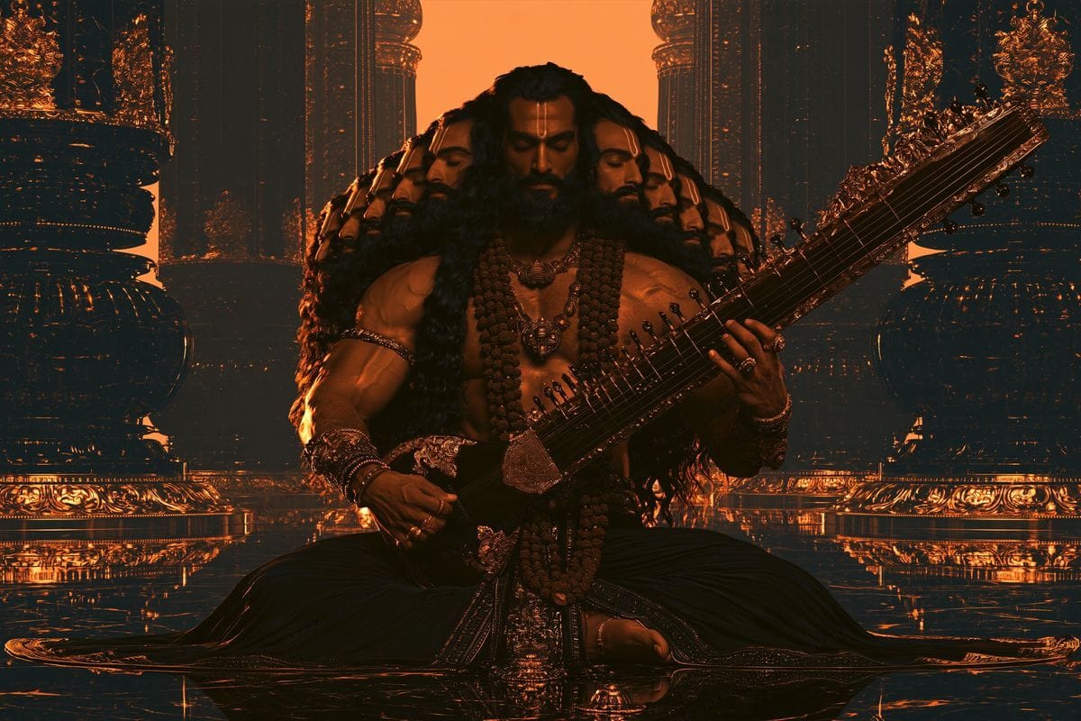 Ravana with the Rudra Veena