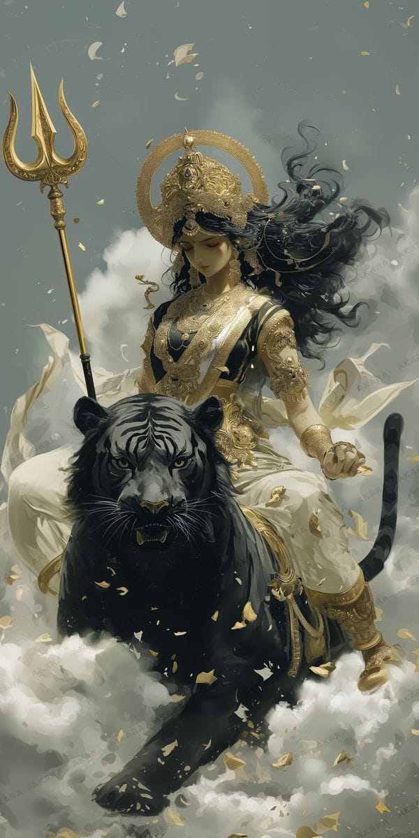 Durga on the Black Tiger