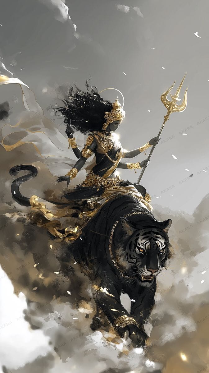 Durga on Tiger