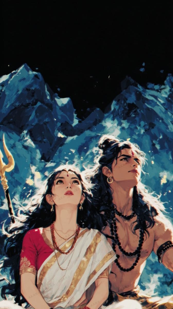 Shiva–Parvati on Kailash