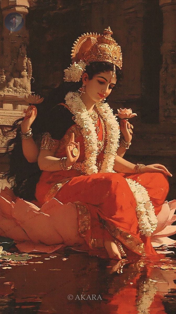 Cosmic Lakshmi in Lotus Dreams