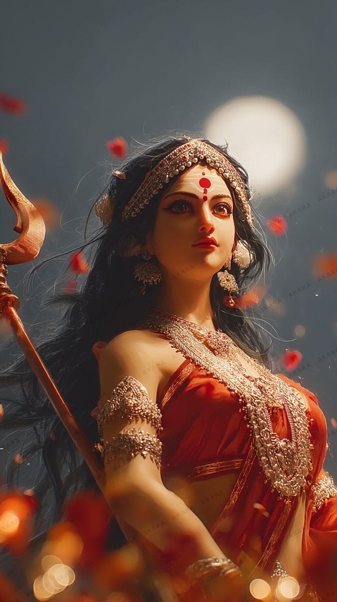 Durga with Trishul