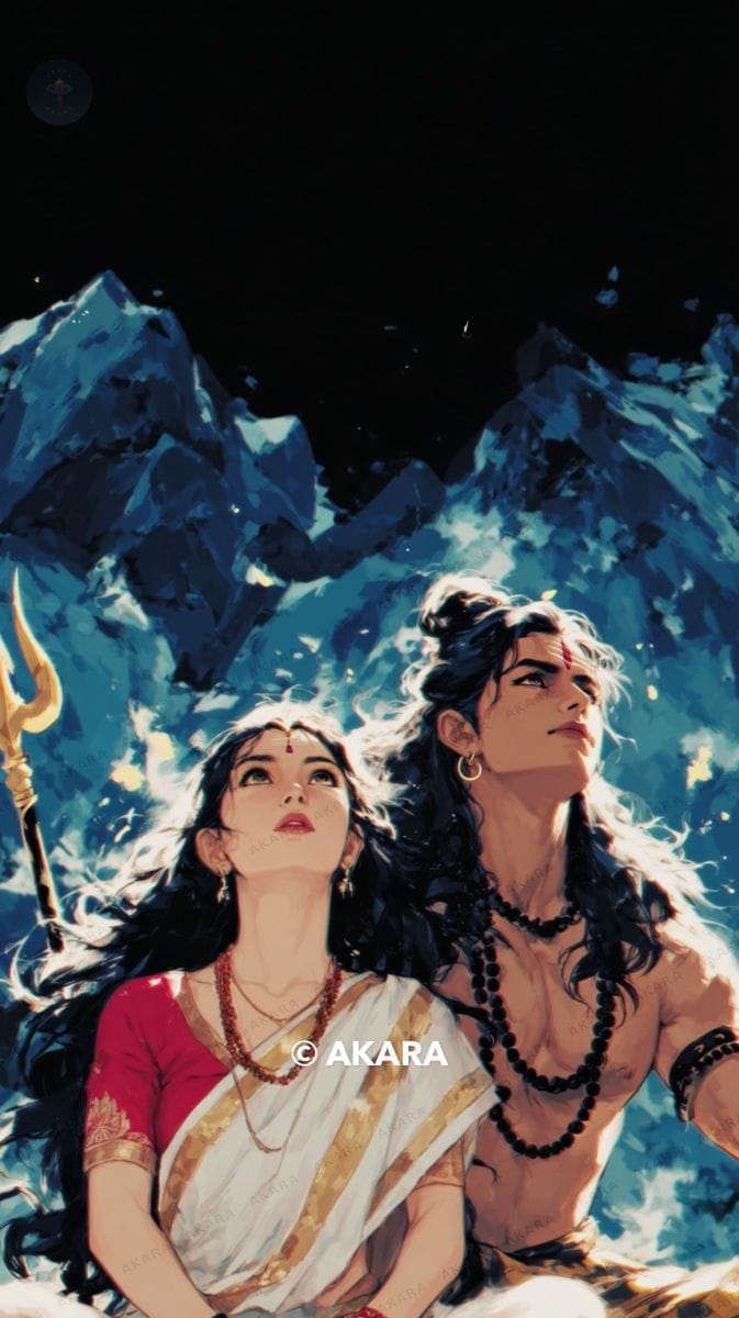 Shiva–Parvati on Kailash