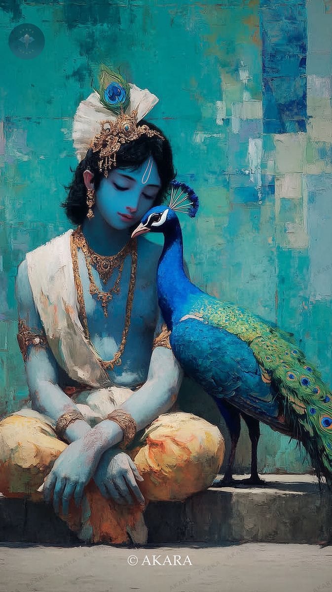 Krishna with Peacock