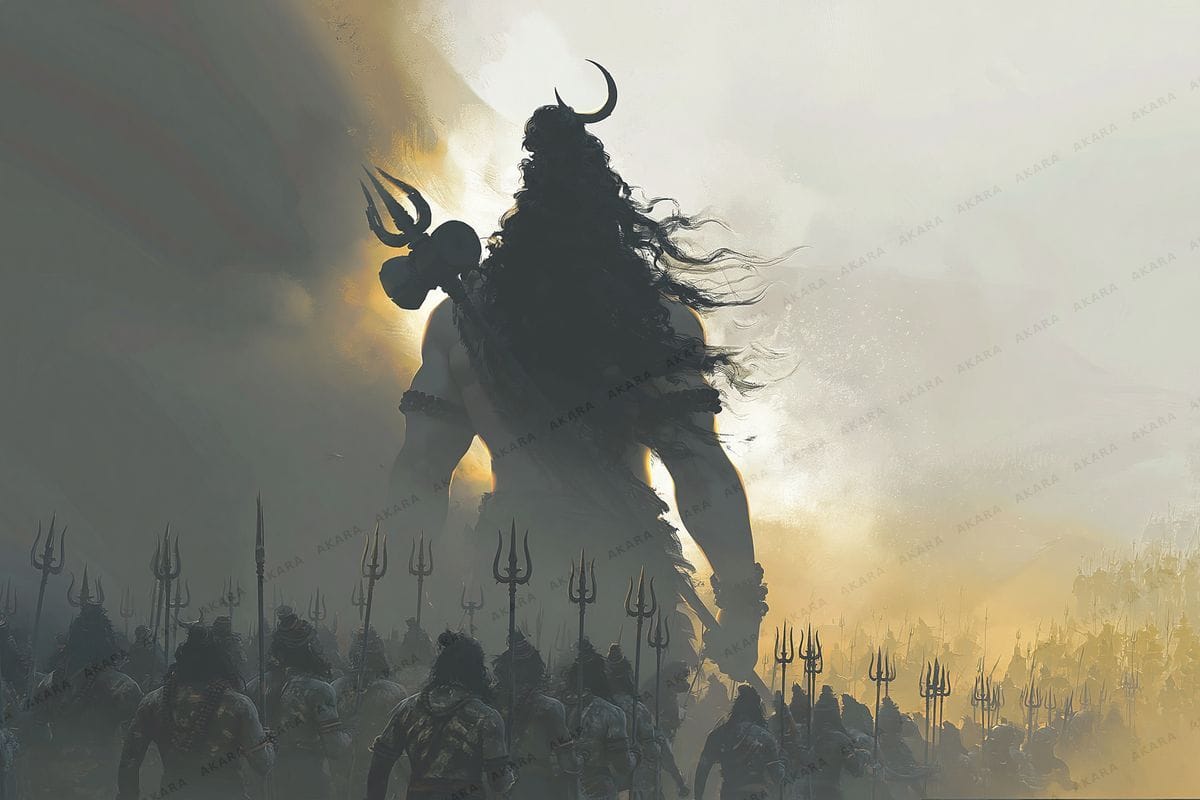 Shiva with his Ganas