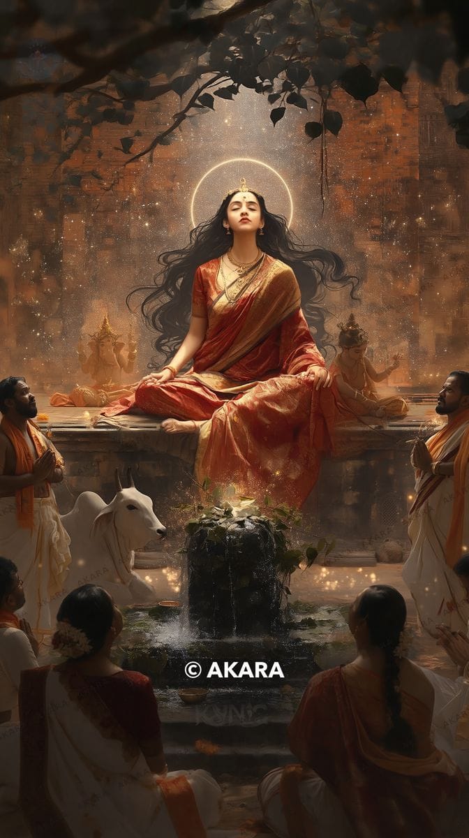 Parvati at the Shivalinga