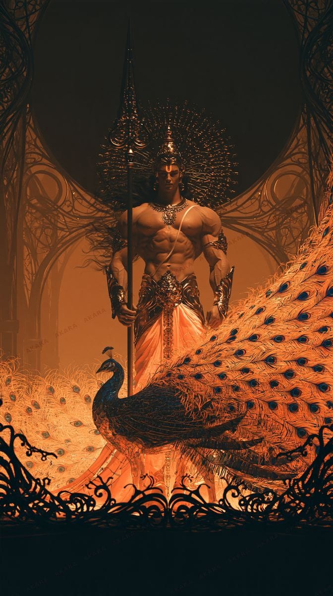 Murugan with the Vel