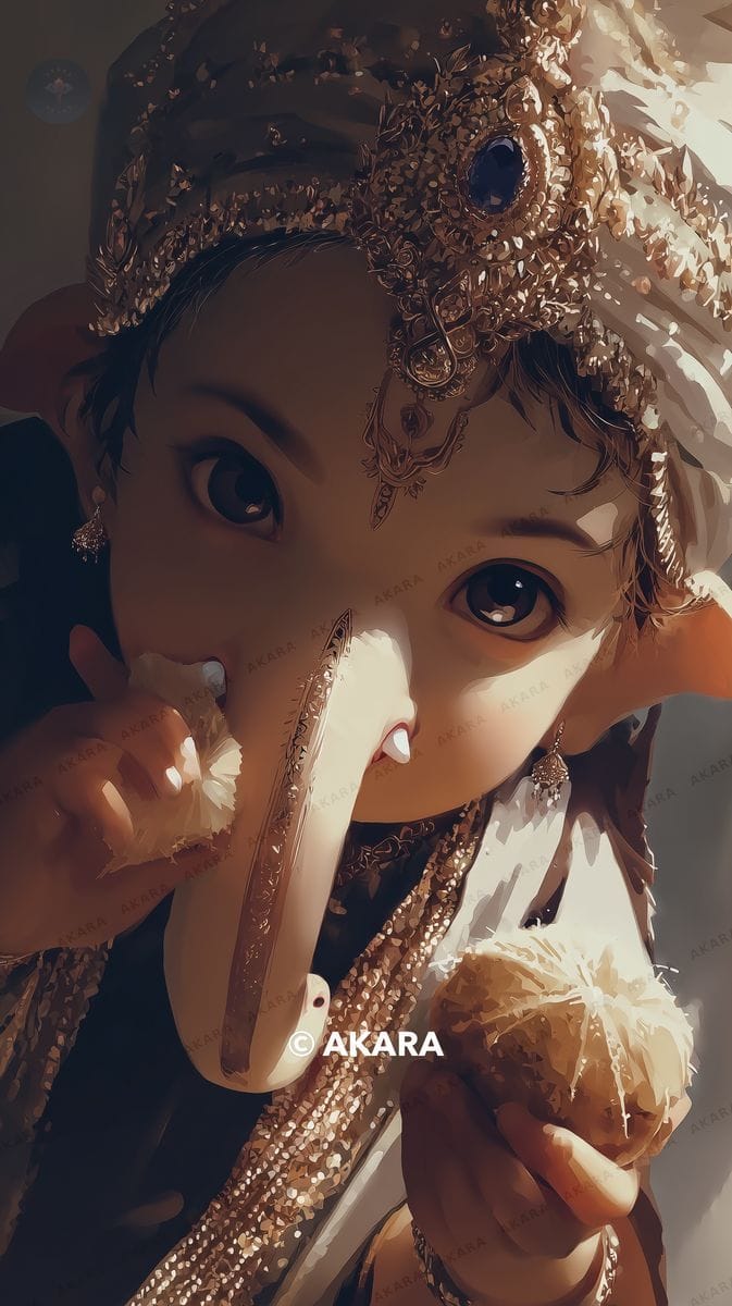 Monsoon Joy with Baby Ganesha