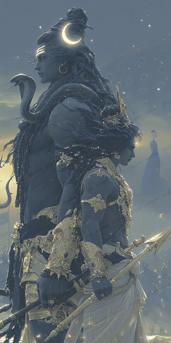 Shiva with Kartikeya