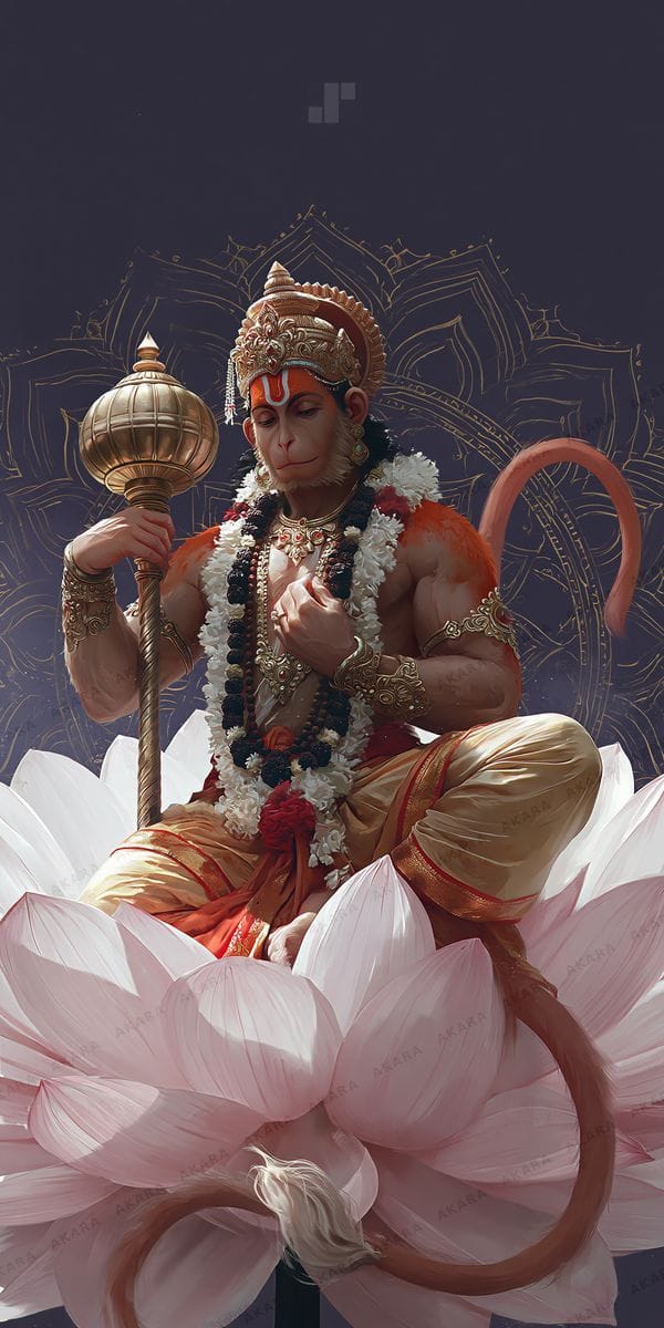Hanuman on Lotus