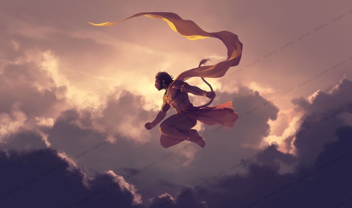 Hanuman in Flight