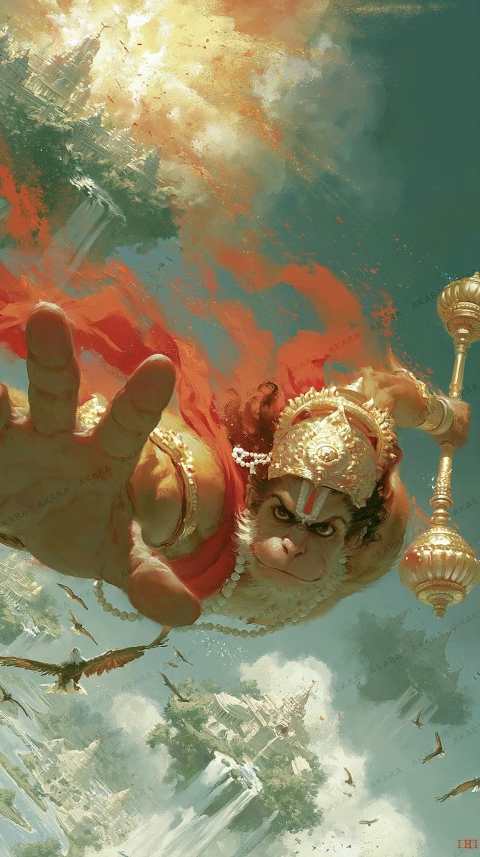 Hanuman in Flight