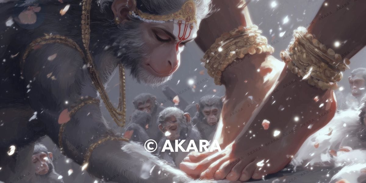 Divine Surrender: Hanuman's Sacred Devotion