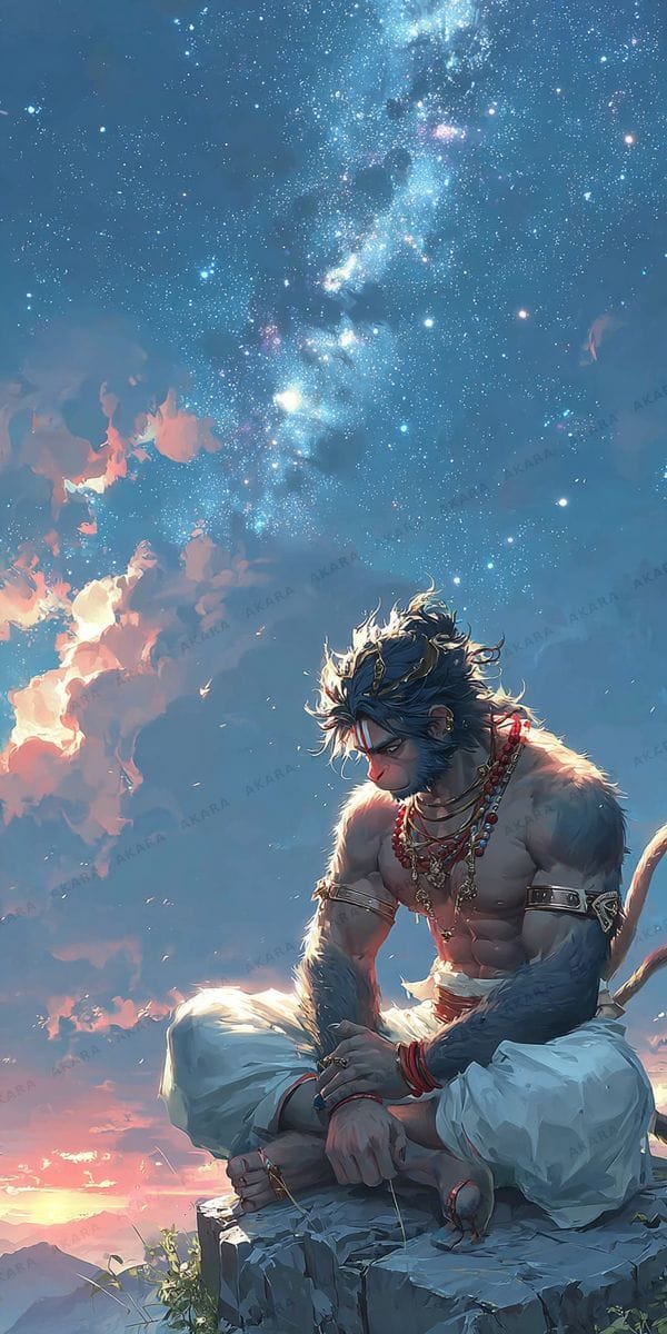 Hanuman in Dhyana