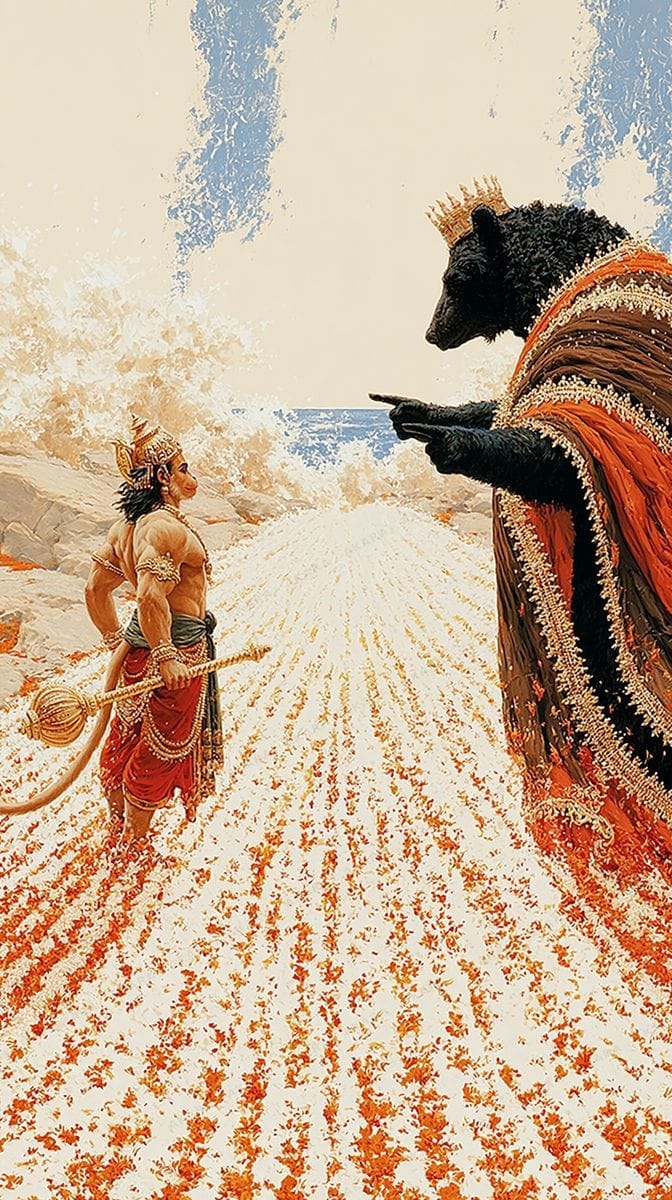 Jambavan Awakens Hanuman