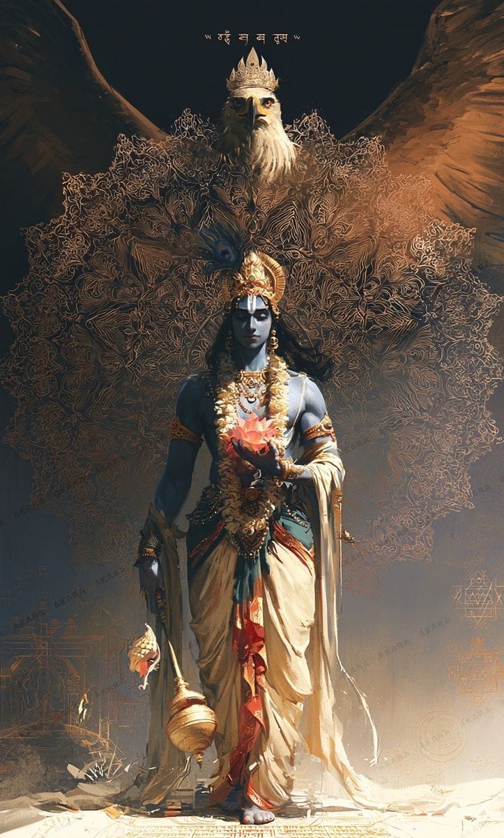 Vishnu with Garuda